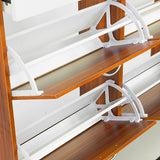 Shoe Cabinet Organizer Storage Rack 1200 x 240 x 920 - Brown CBT-120-024-092-BW