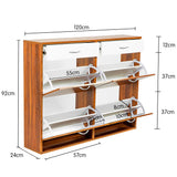 Shoe Cabinet Organizer Storage Rack 1200 x 240 x 920 - Brown CBT-120-024-092-BW
