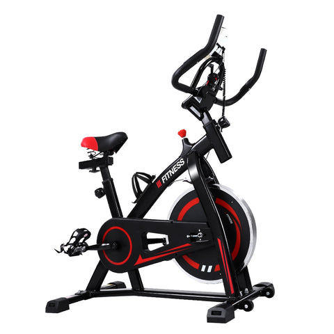 Spin Exercise Bike Flywheel Fitness Commercial Home Workout Gym Machine Bonus Phone Holder Black EB-A-SPIN-01-BK
