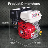 Kolner 16hp 25.4mm Horizontal Key Shaft Q Type Petrol Engine - Recoil Start ENG-HP-KX190F-R