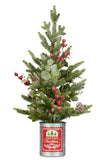 Christmas Tree with Lights in Tin Pot - 62cm 112_HZ401