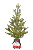 Christmas Tree with Lights in Snowman Pot - 55cm 112_HZ410