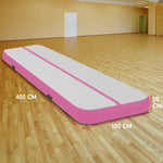 Powertrain 4m x 1m Air Track Inflatable Gymnastics Mat - Pink IFM-XBO-004-PK