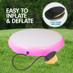 Powertrain 1m Air Track Spot Round Inflatable Tumbling Mat - Pink IFM-XBO-01R-GPK