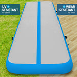 4m x 2m Air Track Gymnastics Mat Tumbling Exercise - Grey Blue IFM-0402-GYBU