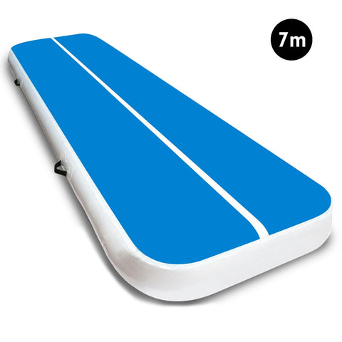 7m x 1m Air Track Inflatable Tumbling Gymnastics Mat - Blue White IFM-0701-BUWH