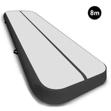 8m x 1m Air Track Inflatable Tumbling Mat Gymnastics - Grey Black IFM-0801-GYBK