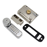 Push Button Digital Mechanical Combination Security Door Lock Chrome LOCK-PB-78D