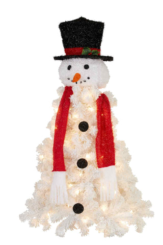 4ft 122cm Snowman Christmas Tree with Lights 112_LSSM4