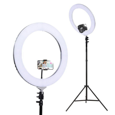 Embellir Ring Light 19" LED 6500K 5800LM Dimmable Diva With Stand Silver RL-FL-006-SI-LV