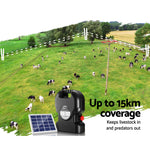 Giantz Fence Energiser 15KM Solar Powered 0.8J Electric SFC-FCO80-15KM