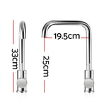 Cefito Kitchen Mixer Tap Mixer Rectangle Sink Faucet Basin Laundry Chrome TAP-A-82H33-SI