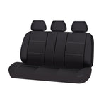 Universal Lavish Rear Seat Cover Size 06/08S | Black/White Stitching V121-LAV0608S19