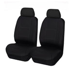 Universal Lavish Front Seat Covers Size 30/35 | Black/White Stitching V121-LAVA3519