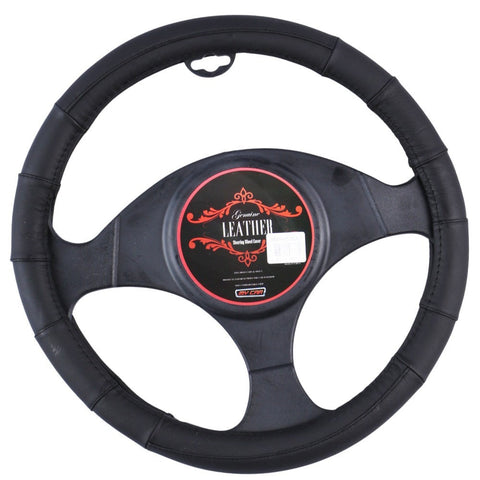 Memphis Steering Wheel Cover - Black [Leather] V121-SWCMEMPBLK