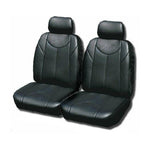 Leather Look Car Seat Covers For Toyota Tacoma Dual Cab 2005-2020 | Grey V121-TMDHILU05TOROGRY
