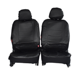 Leather Look Car Seat Covers For Nissan Frontier D40 Dual Cab 2007-2020 | Black V121-TMDNAVA07TOROBLK