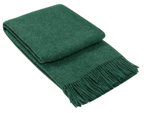 Brighton Throw - 100% NZ Wool - Emerald V164-BR10