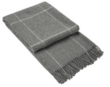 Brighton Throw - 100% NZ Wool - Grey Striped V164-BR14