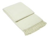 Chiswick Throw - Merino Wool/Cashmere - Ivory V164-CH10