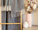Chiswick Throw - Merino Wool/Cashmere - Grey V164-CH12