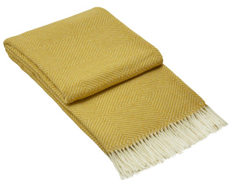 Hampton Throw - Merino Wool Blend - Mustard V164-HA4