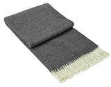 Hampton Throw - Merino Wool Blend - Dark Grey V164-HA7