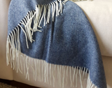 Kensington Throw - 10% Cashmere/ 90% Super Fine Merino Wool - Navy V164-KE5