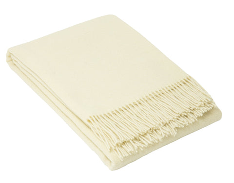 Oxford Throw - Merino Wool Blend - Ivory V164-OX3