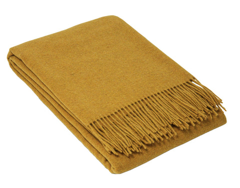 Oxford Throw - Merino Wool Blend - Mustard V164-OX7