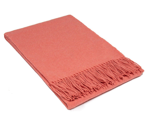 Paddington Throw - Fine Wool Blend - Peach V164-PA12