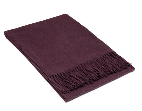 Paddington Throw - Fine Wool Blend - Plum V164-PA13