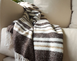 Richmond Throw - Reclaimed Wool Blend - Tan V164-RI3