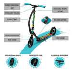 Lascoota Pulse Kick Push Commuter Scooter Teen Adult Graphic Black V185-LSRDHT04GRA