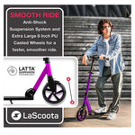 Lascoota Pulse Kick Push Commuter Scooter Teen Adult Graphic Black V185-LSRDHT04GRA