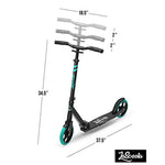 Lascoota Pulse Kick Push Commuter Scooter Teen Adult Graphic Black V185-LSRDHT04GRA