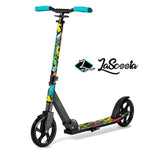 Lascoota Pulse Kick Push Commuter Scooter Teen Adult Graphic Black V185-LSRDHT04GRA