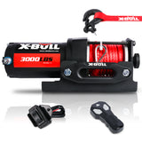 X-BULL Electric Winch 12V Wireless 3000lbs/1360kg Synthetic Rope BOAT ATV 4WD V211-AUEB-AXEW002