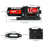 X-BULL Electric Winch 12V Wireless 3000lbs/1360kg Synthetic Rope BOAT ATV 4WD V211-AUEB-AXEW002