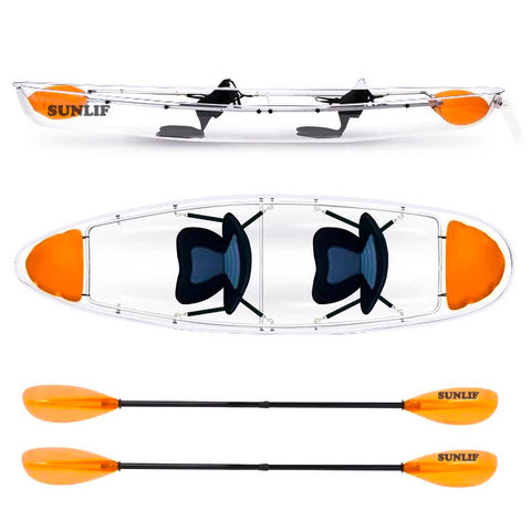 Crystal Clear Kayak with Random Color Paddles V213-KAYAK-A-CLR