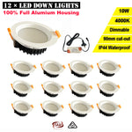 12 x 10W LED IP44 Dimmable Down Light Kit V215-CL040010
