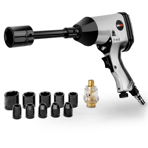 UNIMAC Air Impact Wrench Kit 17pc 1/2 Rattle Gun Set Socket Pneumatic Metric V219-AIRIMPUMCAK17