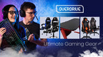 OVERDRIVE Gaming Desk 120cm Computer Black PC Red LED Lights Carbon Fiber Look V219-FURGAMOVDAD31