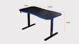 OVERDRIVE Gaming Desk 139cm PC Table Computer Setup Carbon Fiber Style Black V219-FURGAMOVDAD43