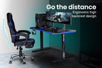 OVERDRIVE Gaming Desk 139cm PC Table Computer Setup Carbon Fiber Style Black V219-FURGAMOVDAD43