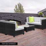 LONDON RATTAN 1pc Sofa Outdoor Furniture Setting - Steel Frame Garden Lounge V219-FURODRLONAAS1