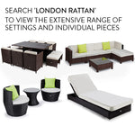 LONDON RATTAN Ottoman Outdoor Wicker Furniture Garden Sofa Lounge Foot Stool V219-FURODRLONAOT2