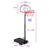 Dr.Dunk Basketball Hoop Stand System Kids Height Adjustable Portable Net Ring V219-SPTBBLDRDA21W