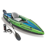 Intex Sports Challenger K1 Inflatable Kayak 1 Seat Floating Boat Oars River Lake 68305NP V255-68305NP