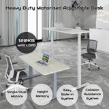 Standing Desk Height Adjustable Sit Stand Motorised Single Motor Frame Only Grey V255-FRAMESMGREY